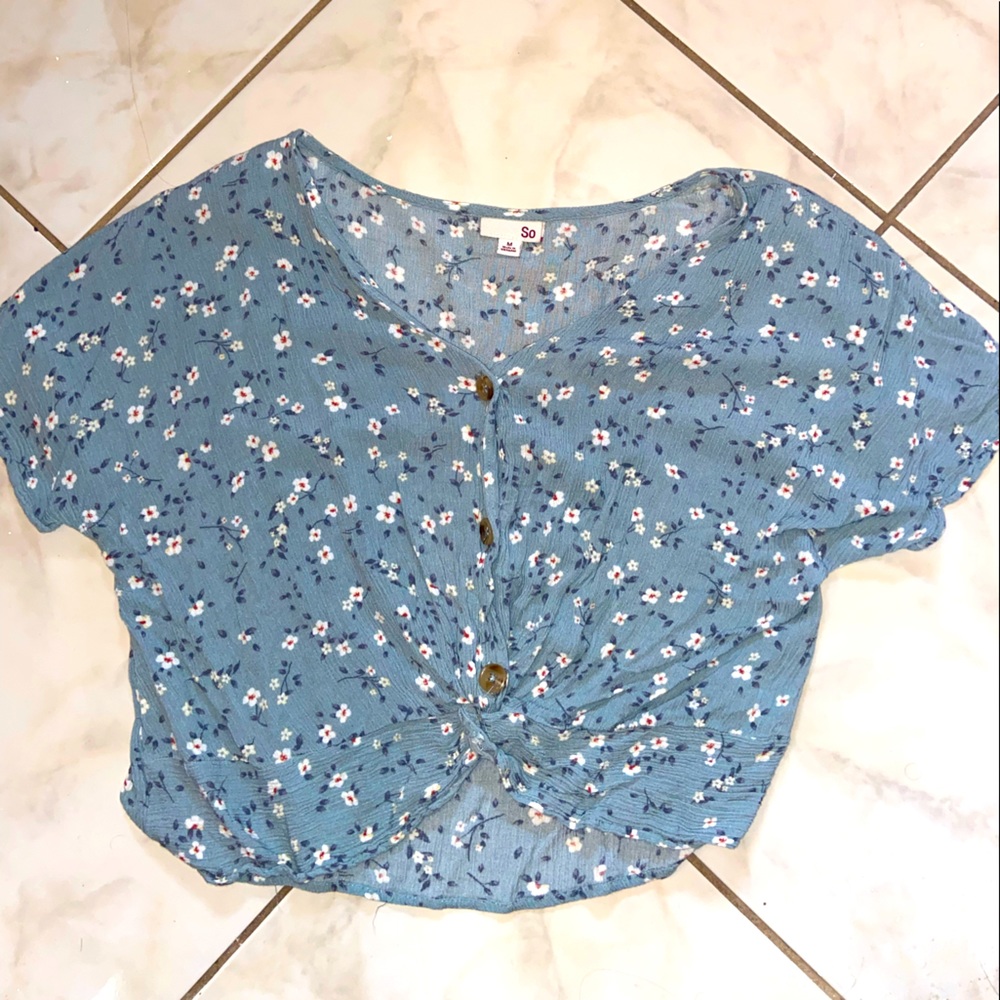 Cropped Button Up Shirt